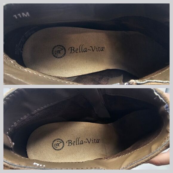 Bella Vita Bobbi Comfort Brown Ankle Size Zip Booties Faux Suede Size 11 - Picture 12 of 13